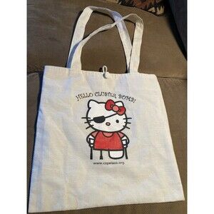 Hello Kitty “hello Cluster Bomb” Laos Amputee Museum COPE Large Tote Bag